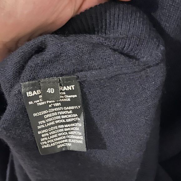 NWT Isabel Marant Roll Neck Knot Detailed Mini Dress - Picture 6 of 8